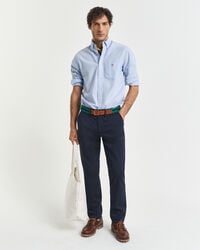 Slim Fit chino van keperstof