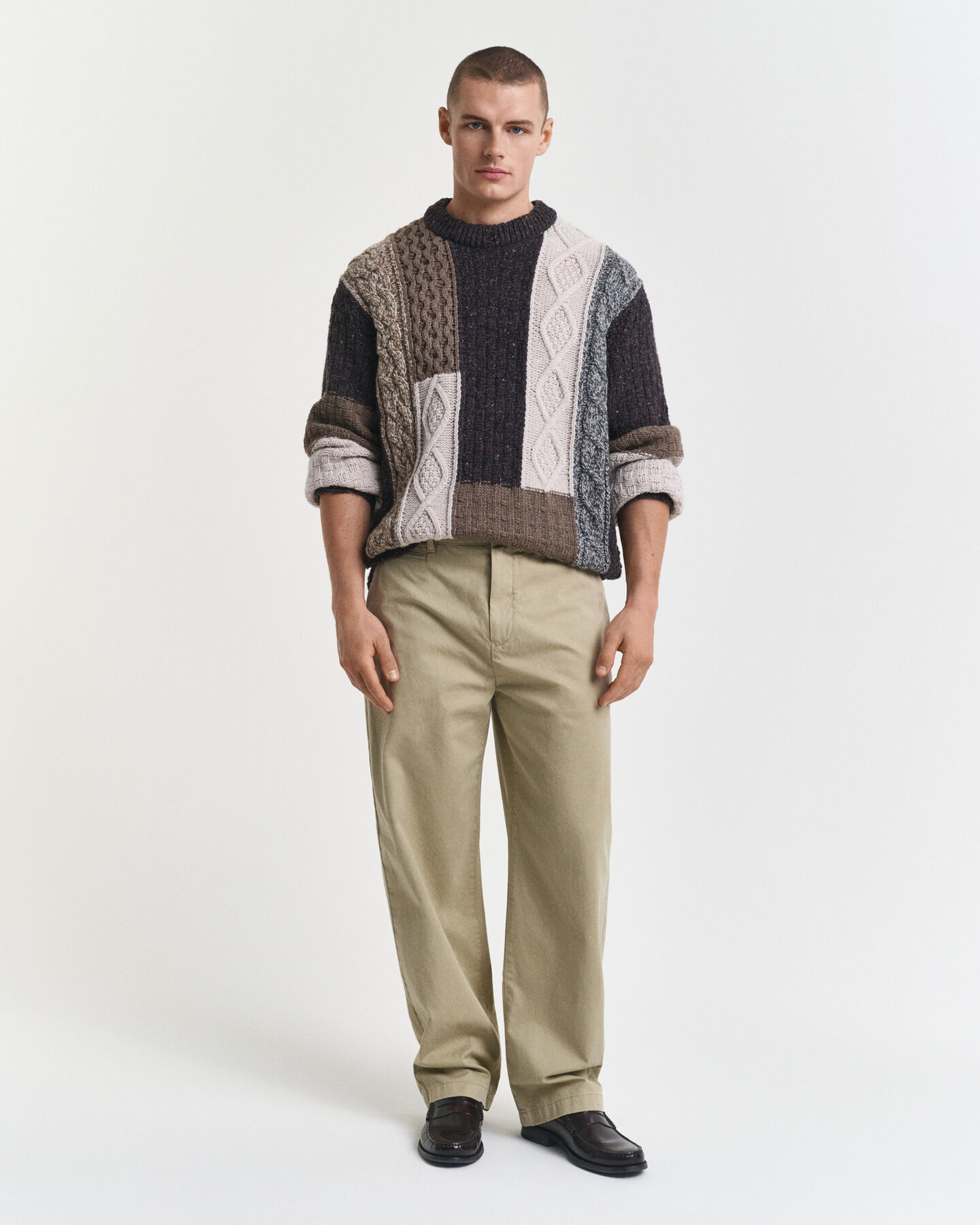 Relaxed Fit chino van katoenkeper