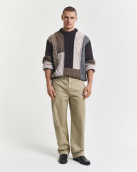 Relaxed Fit chino van katoenkeper