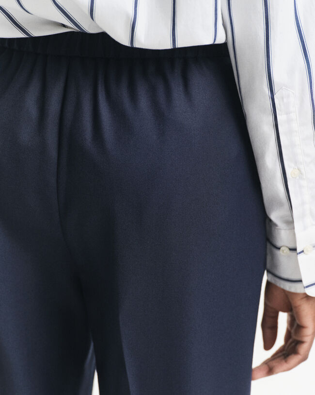 Pantalon à enfiler en laine mélangée