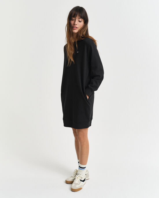 Robe sweat col rond avec écusson