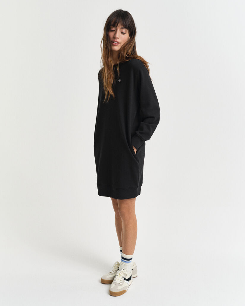 Robe sweat col rond avec écusson