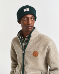 Bonnet côtelé en coton mélangé