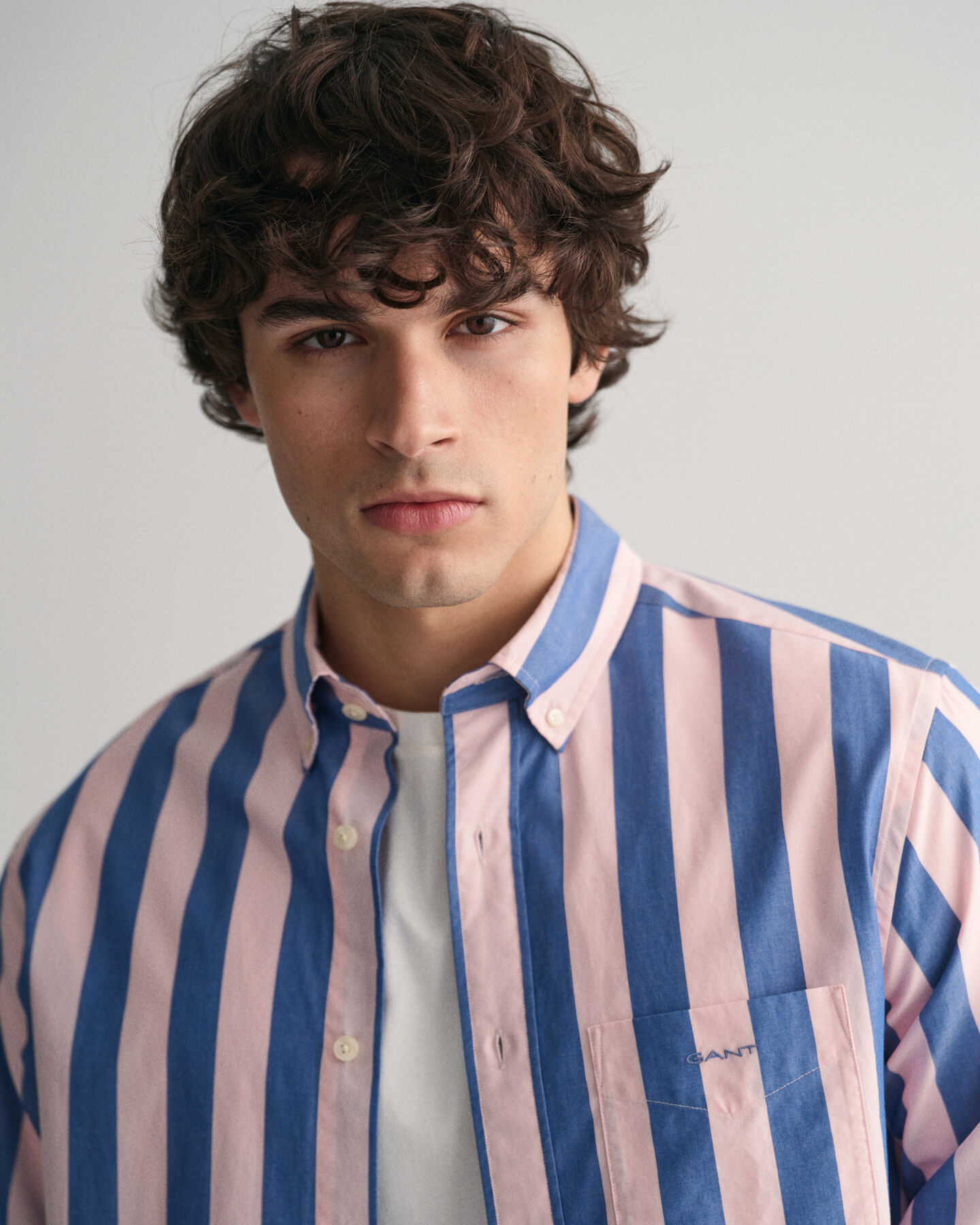 Regular Fit Parasol Striped hemd van poplin
