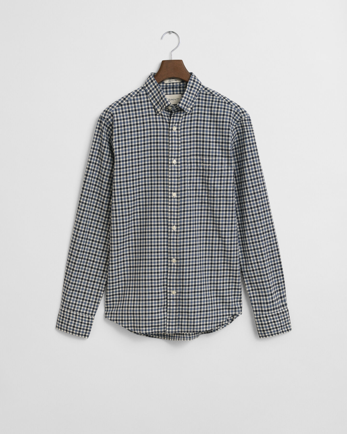 Regular Fit hemd van keperstof met Gingham-ruitje