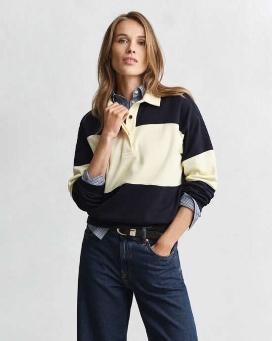 Rugger en piqué texturé à colour-block