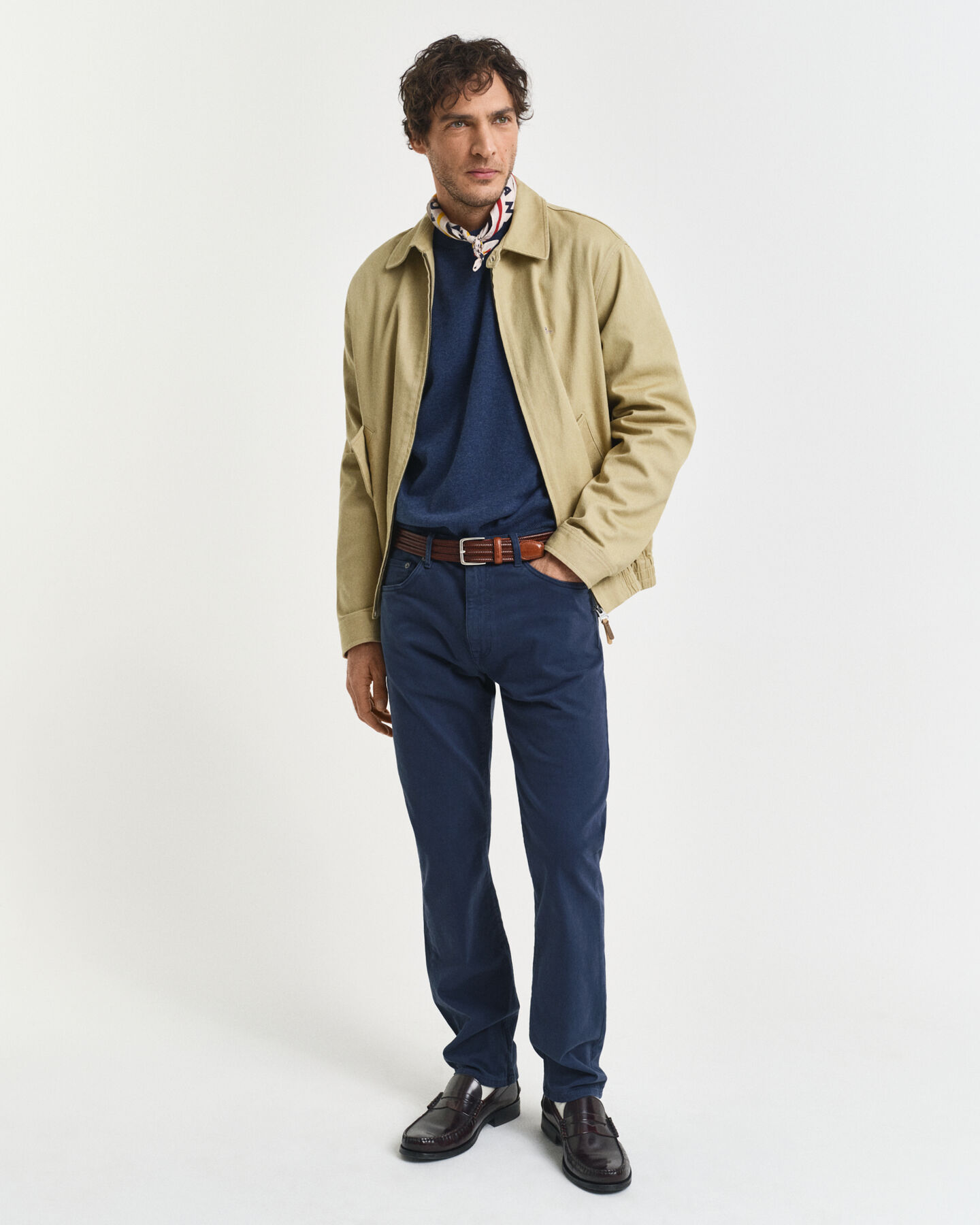 Pull col rond en coton classique