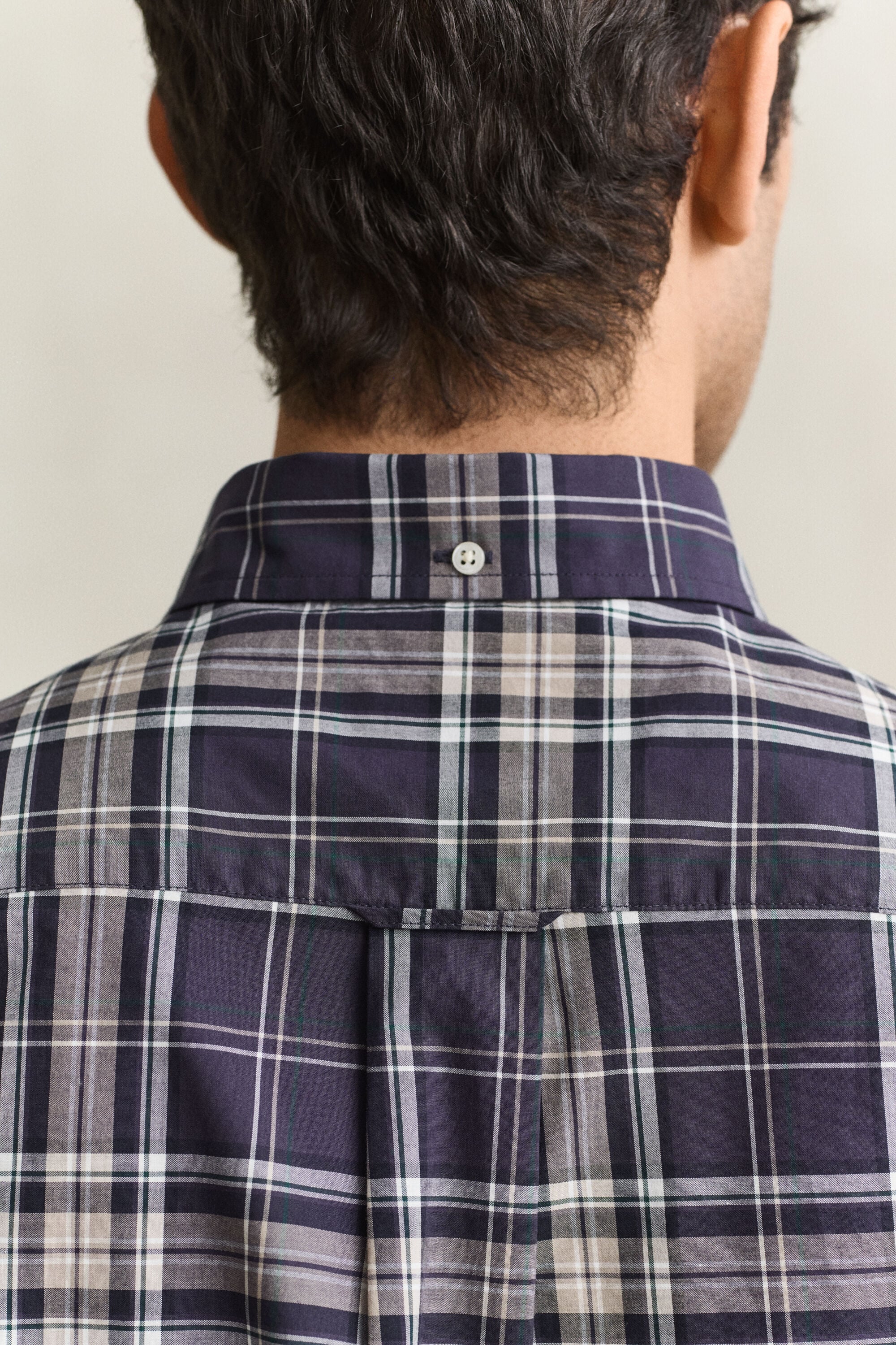 Geruit poplin hemd