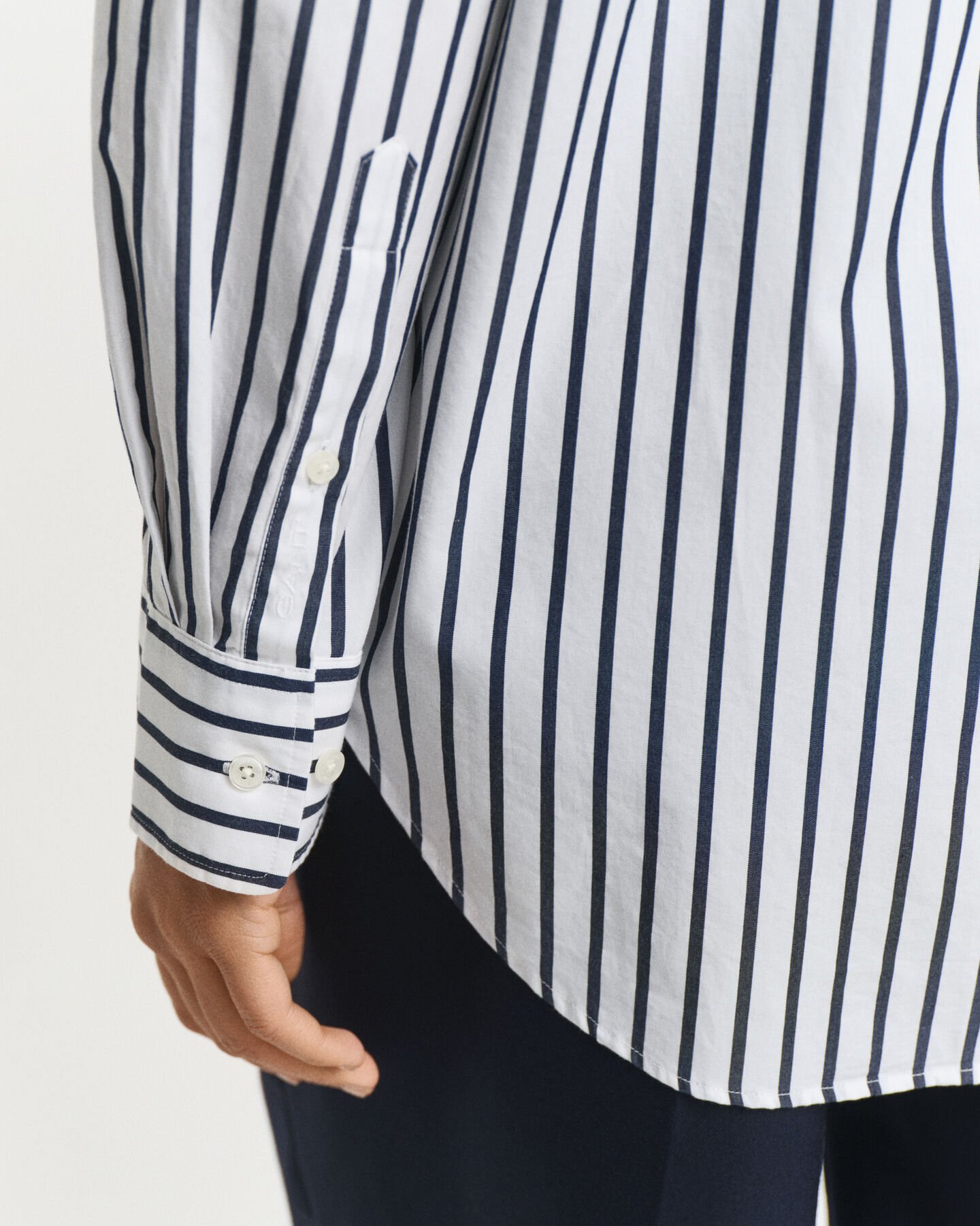 Relaxed Fit Classic hemd van poplin met strepen
