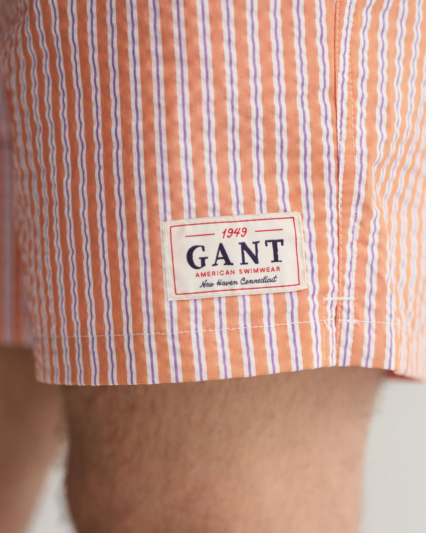 Classic Fit zwemshort van seersucker