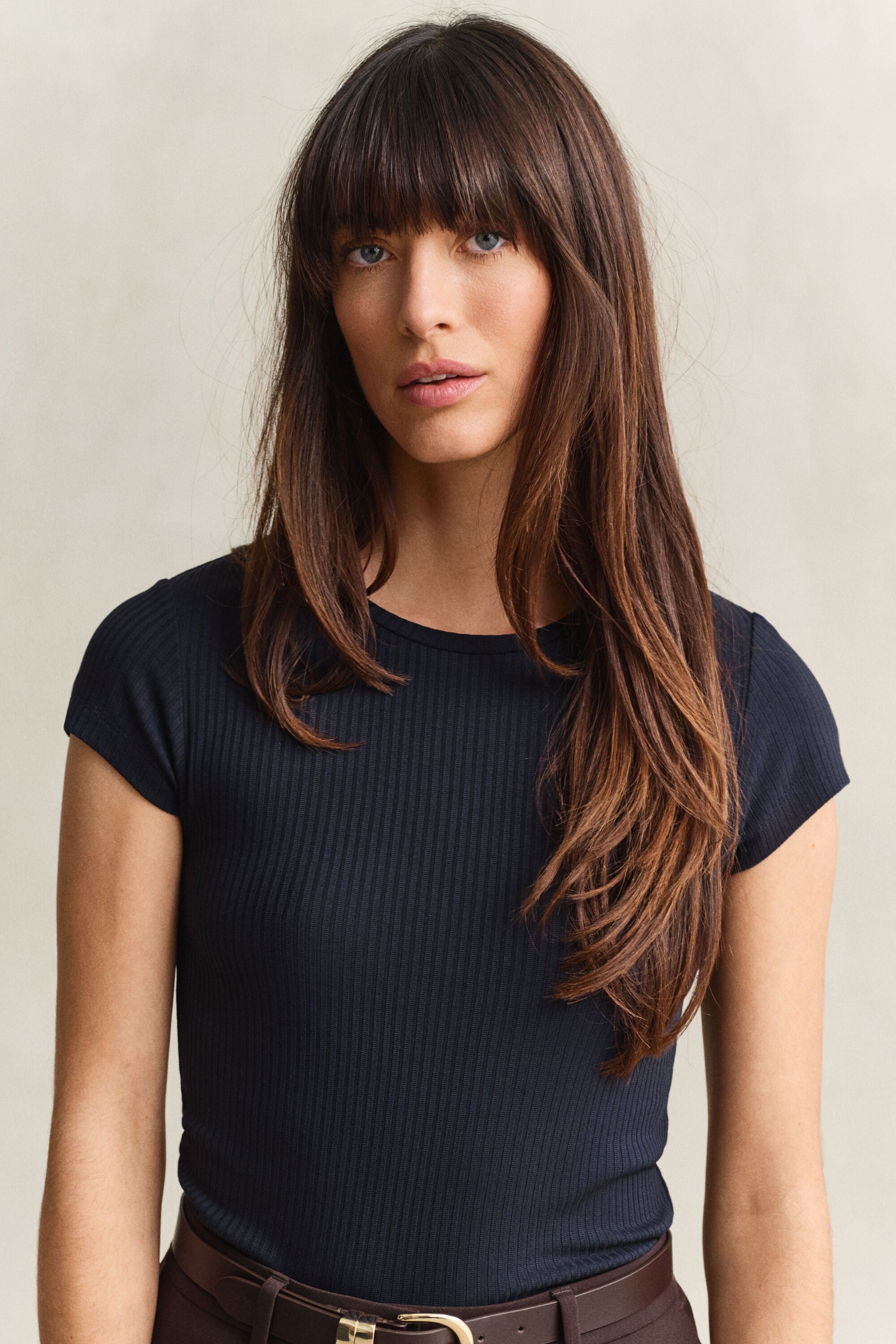T-shirt coupe slim côtelé