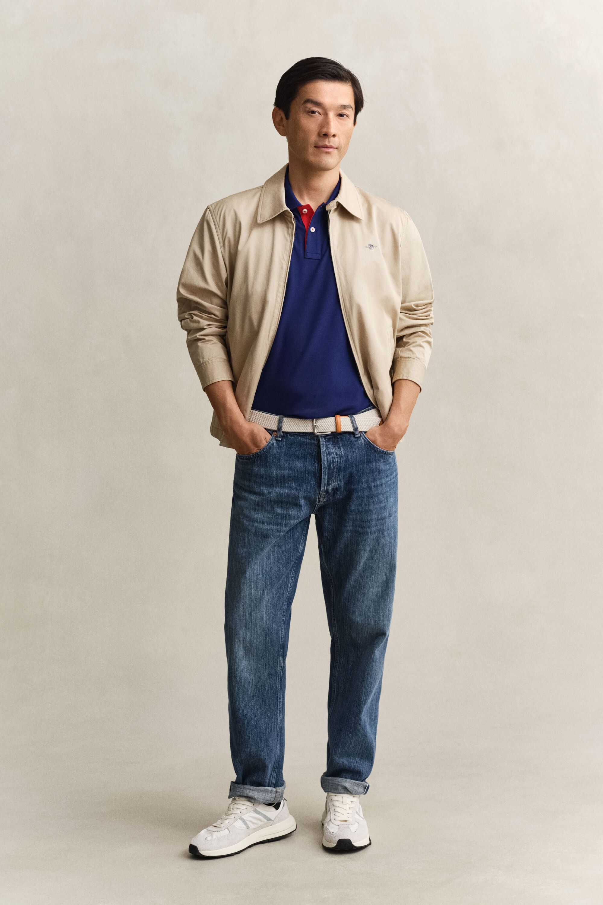 Polo en coton piqué contrastant