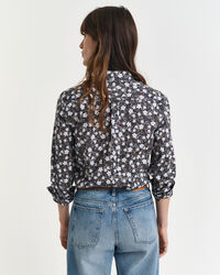 Regular Fit hemd met bloemenprint van katoenvoile