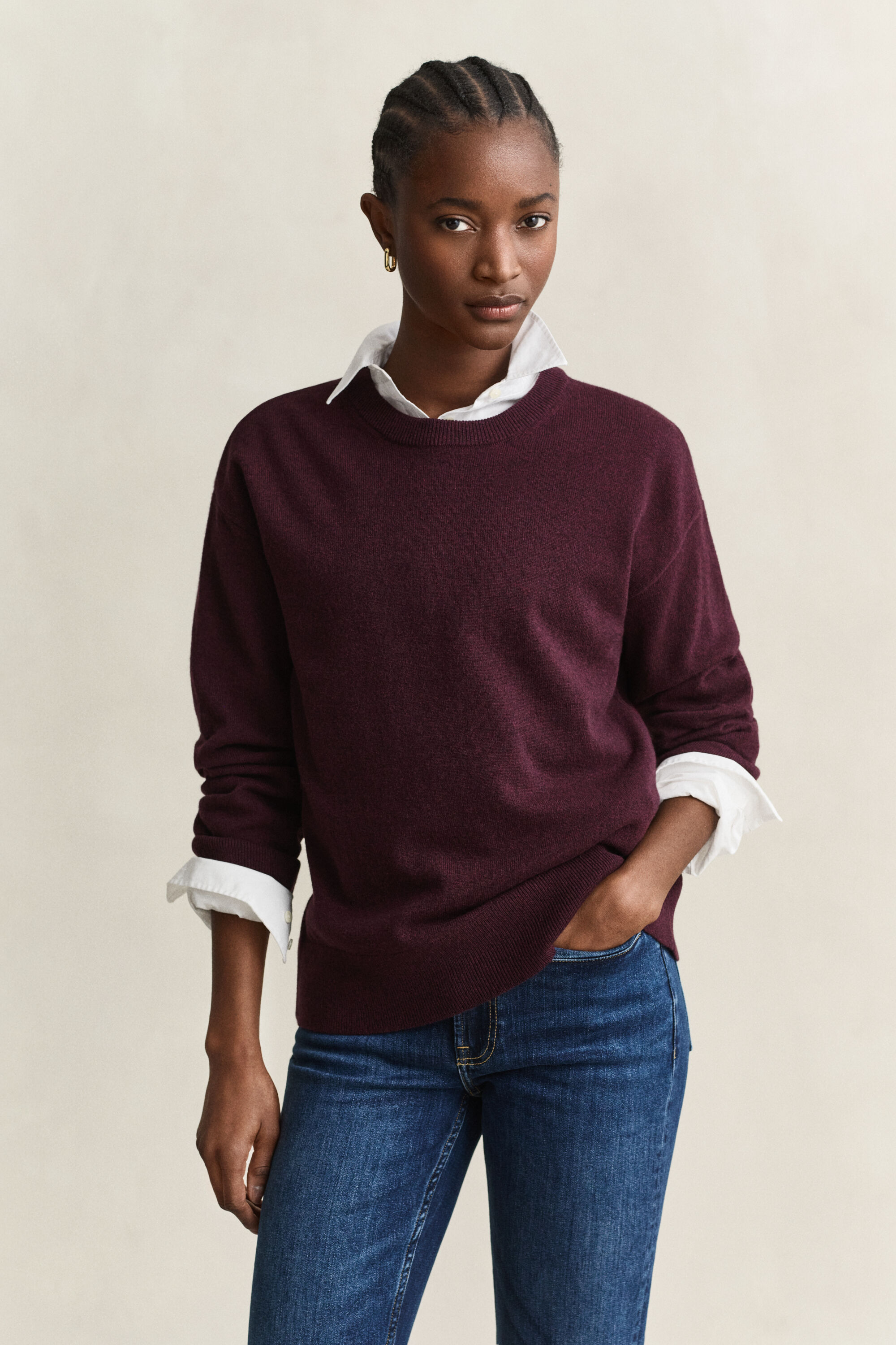 Pull col rond en laine d'agneau ultrafine