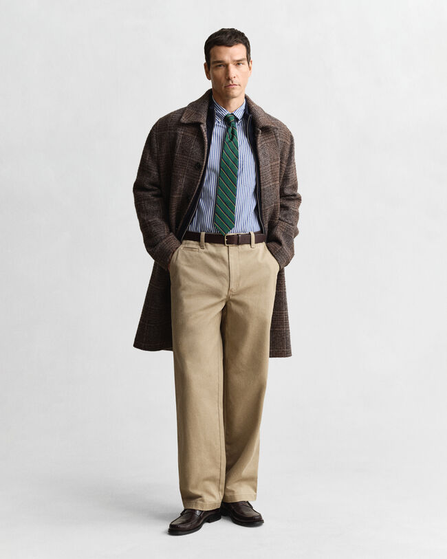 Chemise coupe regular en popeline à rayures classique