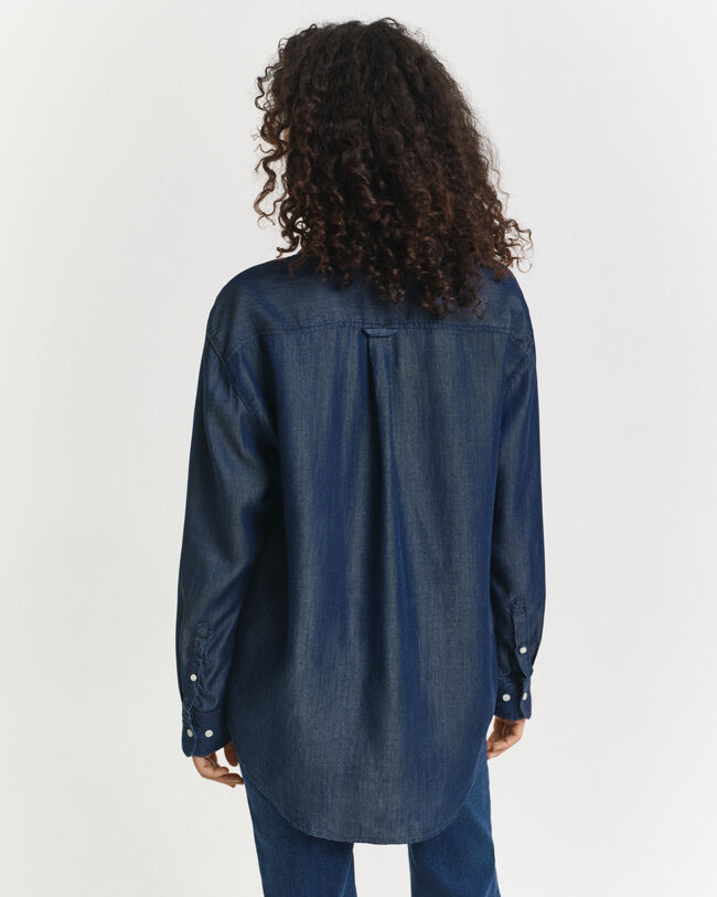 Relaxed Fit indigo hemd