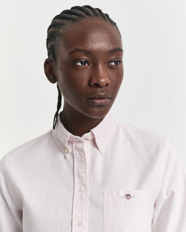 Regular Fit Classic Oxford-hemd met strepen