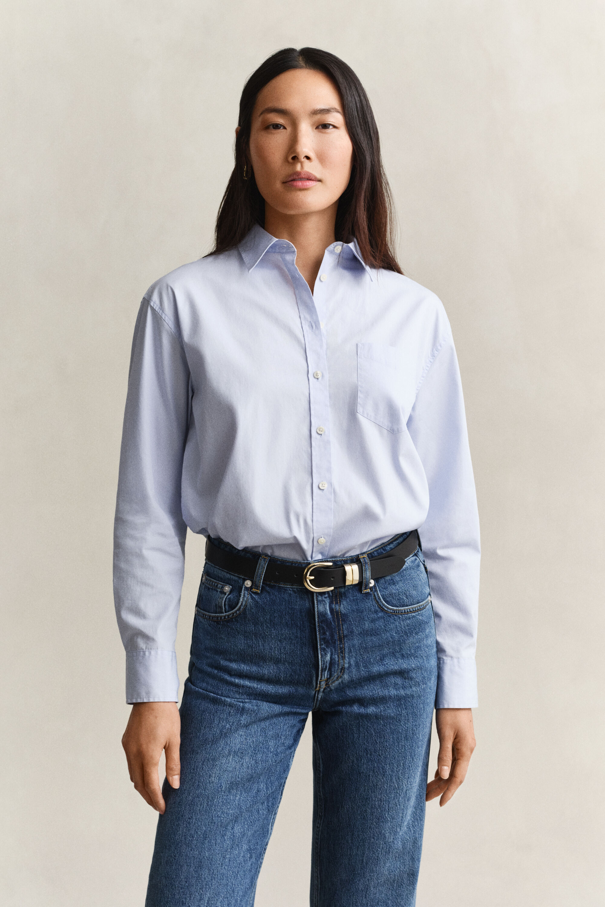 Relaxed Fit Classic overhemd van poplin