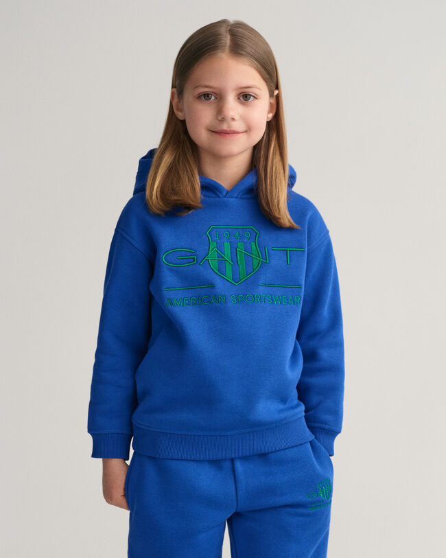Kids Contrast Shield hoodie