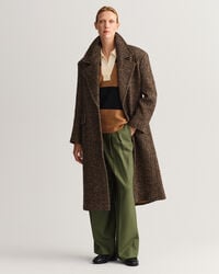 Overjas met visgraatmotief