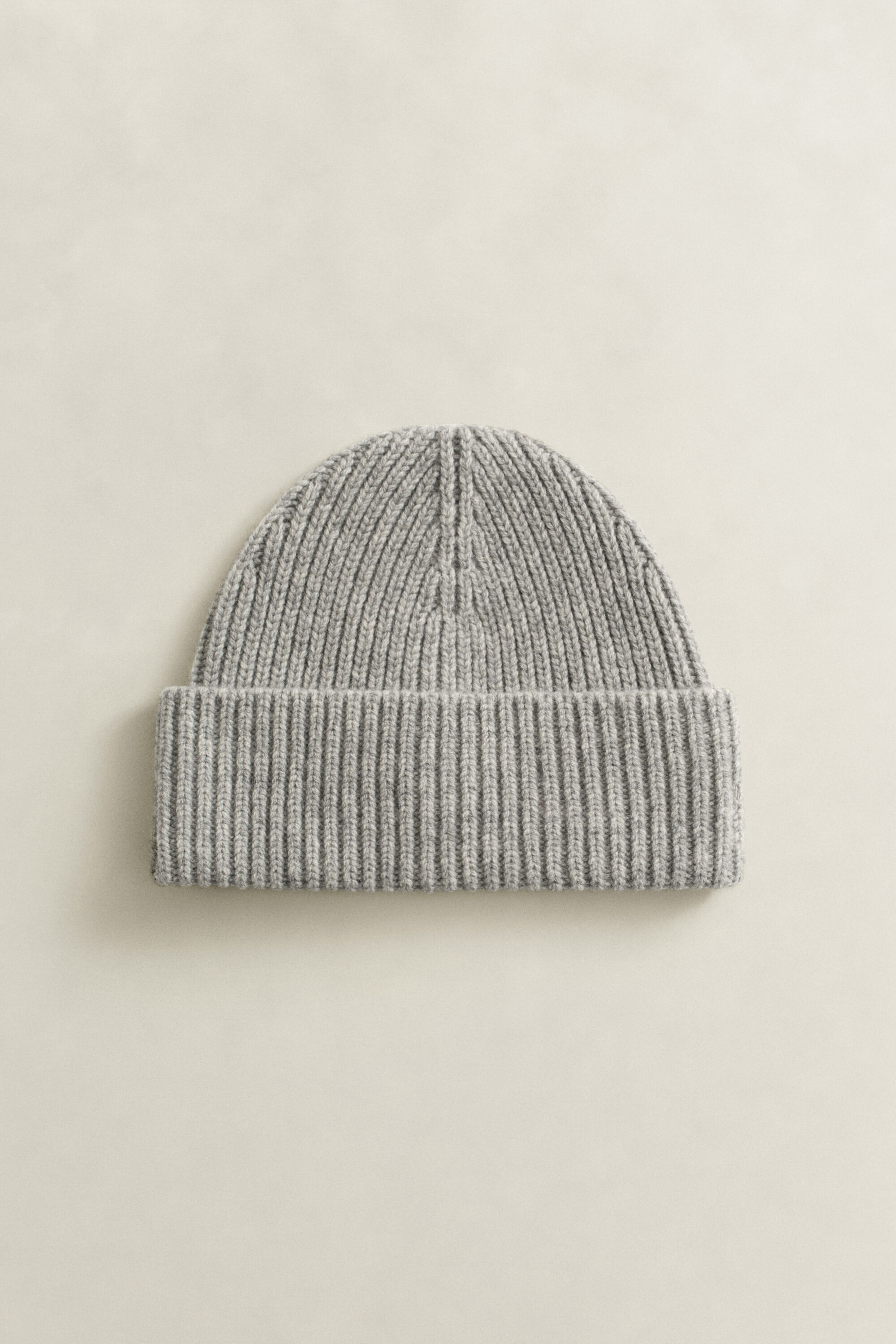 Geribde beanie van wol-kasjmiermix