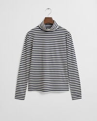 Haut col roulé en coton léger à rayures