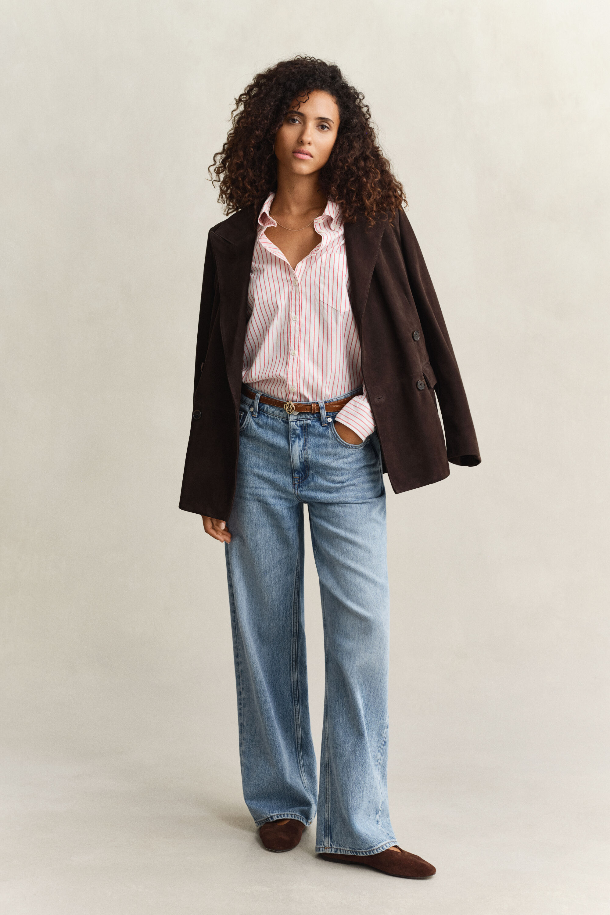 Chemise en coton Oxford à rayures Luxury