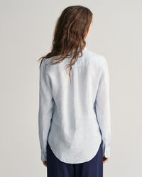 Chemise regular fit en chambray de lin