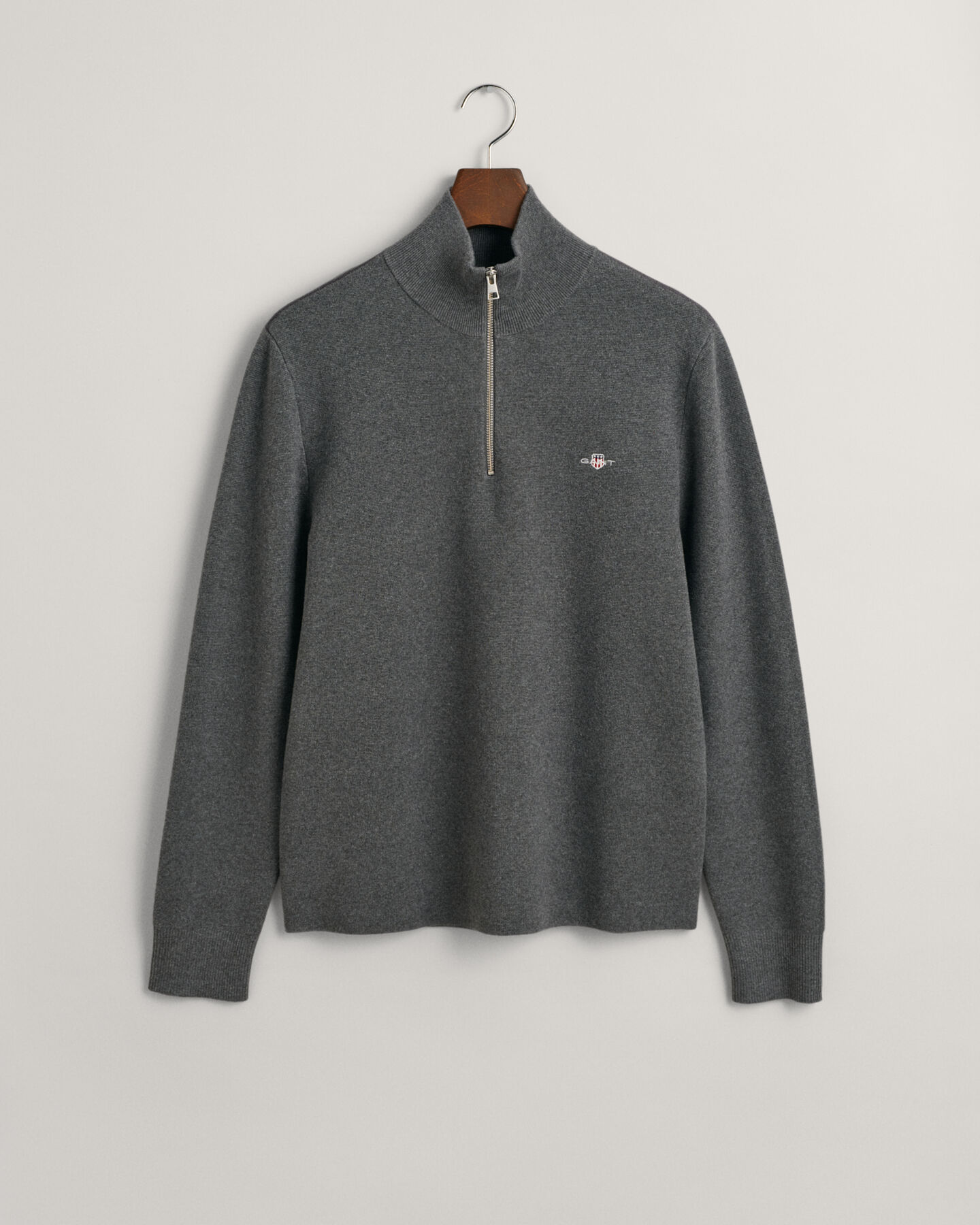 Pull &agrave; demi-zip en coton Milano Knit