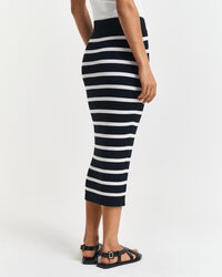 Jupe tricotée à rayures