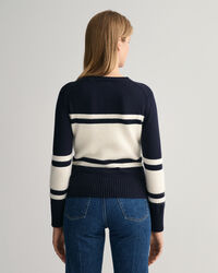 Sweater met ronde hals en blokstrepen