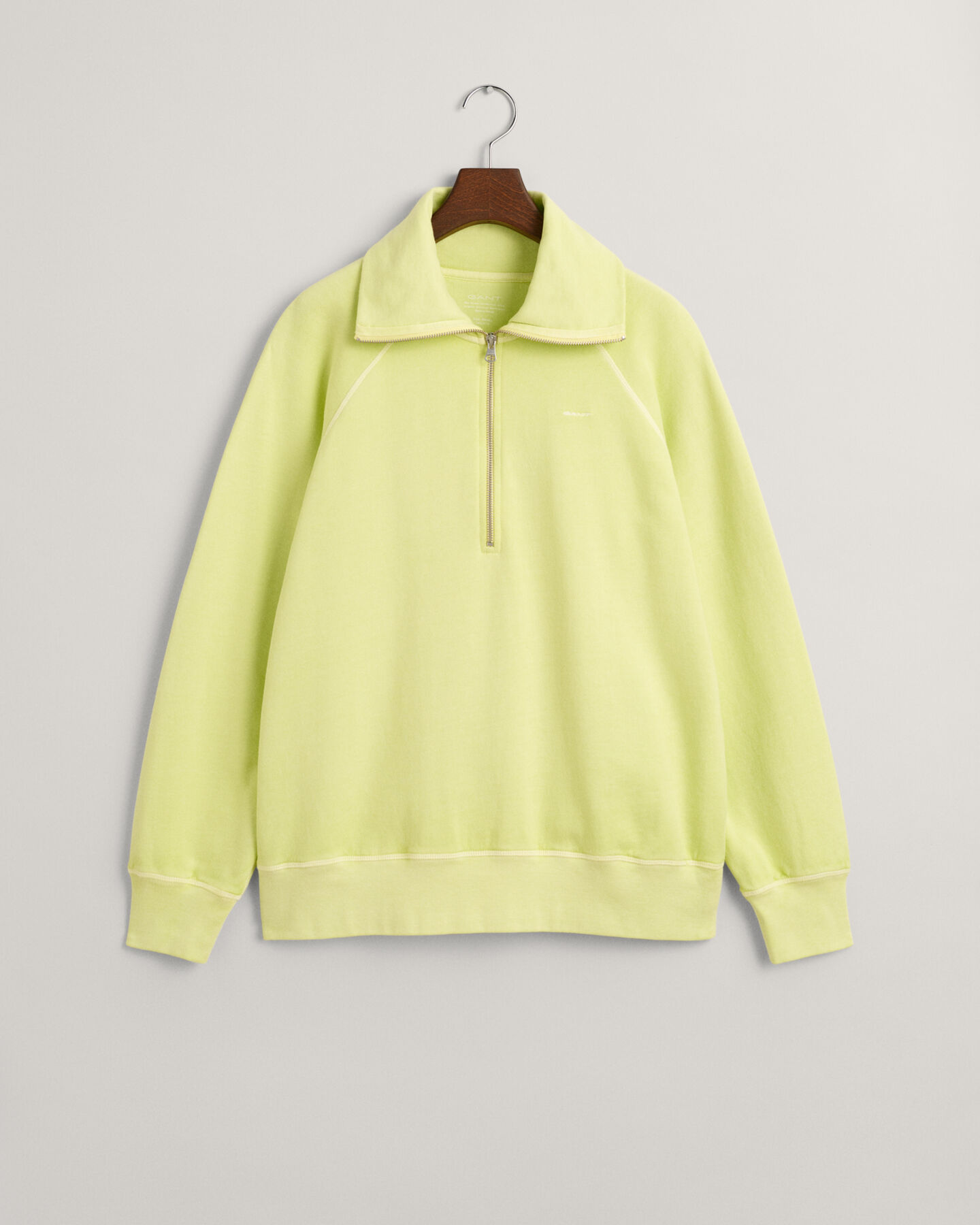 Sunfaded sweatshirt met korte rits