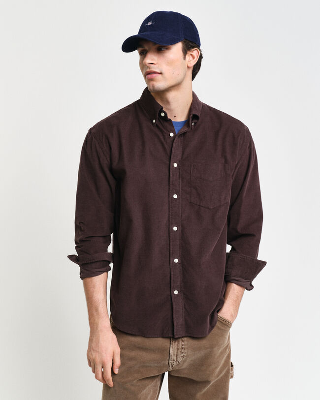 Relaxed Fit corduroy hemd
