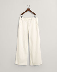 Jean blanc taille basse à jambes larges