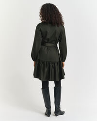 Jurk met lange mouwen van katoensatijn