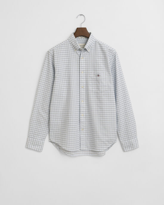 Chemise coupe regular en coton Oxford classique Tattersall