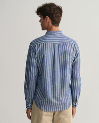 Chemise regular fit en chambray à rayures