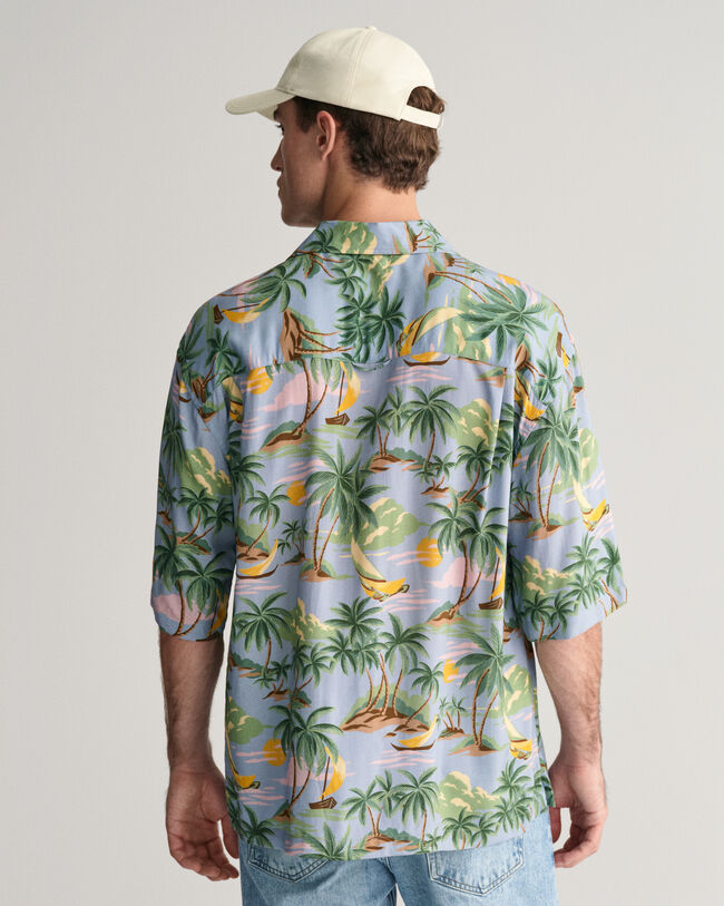 Chemise relaxed fit à manches courtes Hawaiian Print