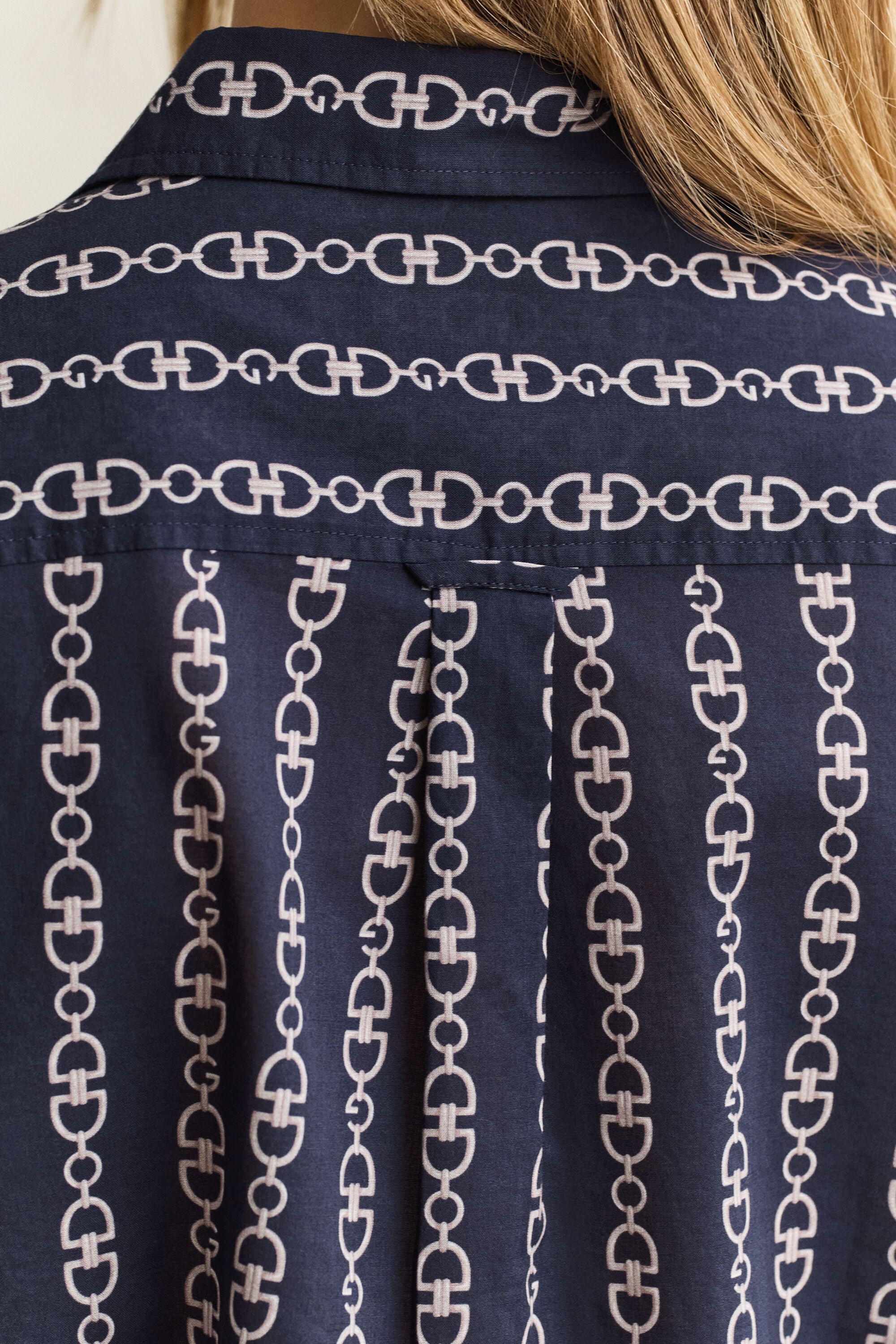 Chemise en voile de coton à motif imprimé