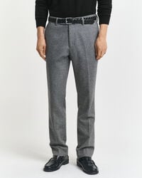 Pantalon de costume coupe slim en flanelle à chevrons
