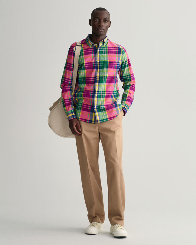 Chemise regular fit à carreaux madras Indian