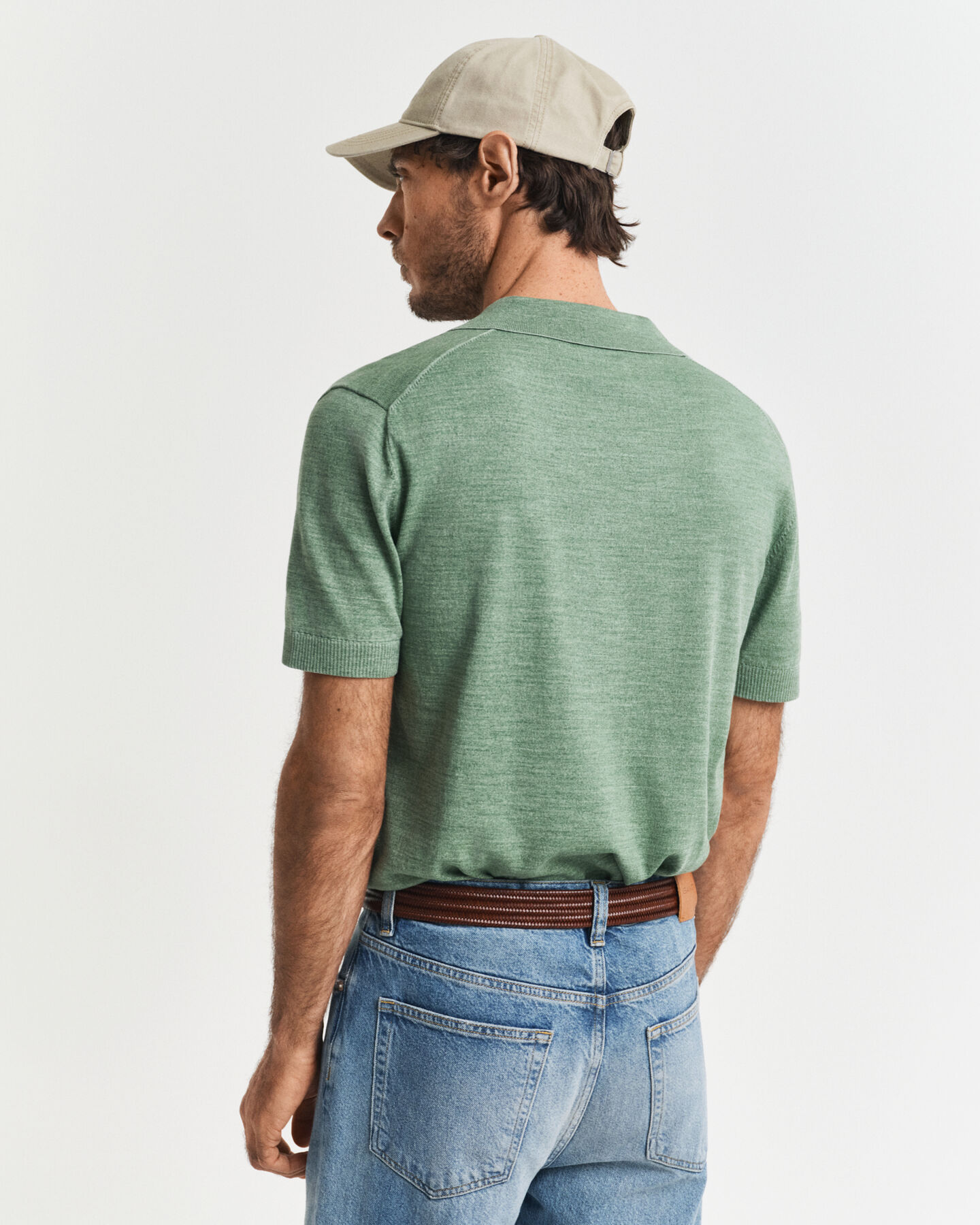 Sunfaded polotrui met korte mouwen