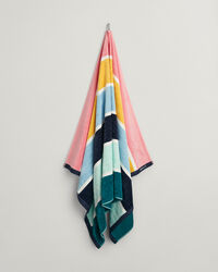 Serviette de plage à rayures multicolores