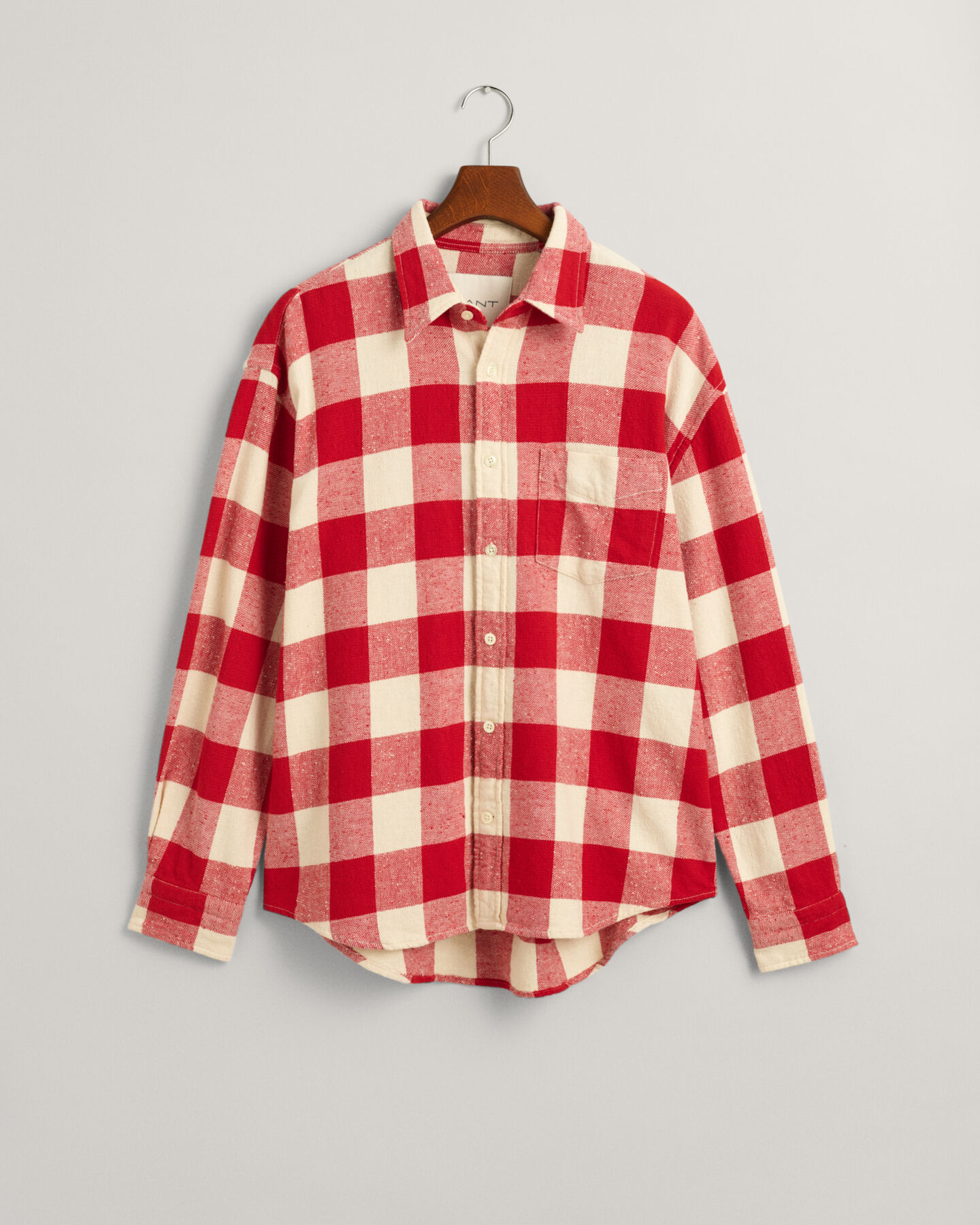 Oversized Buffalo Checked hemd met textuur