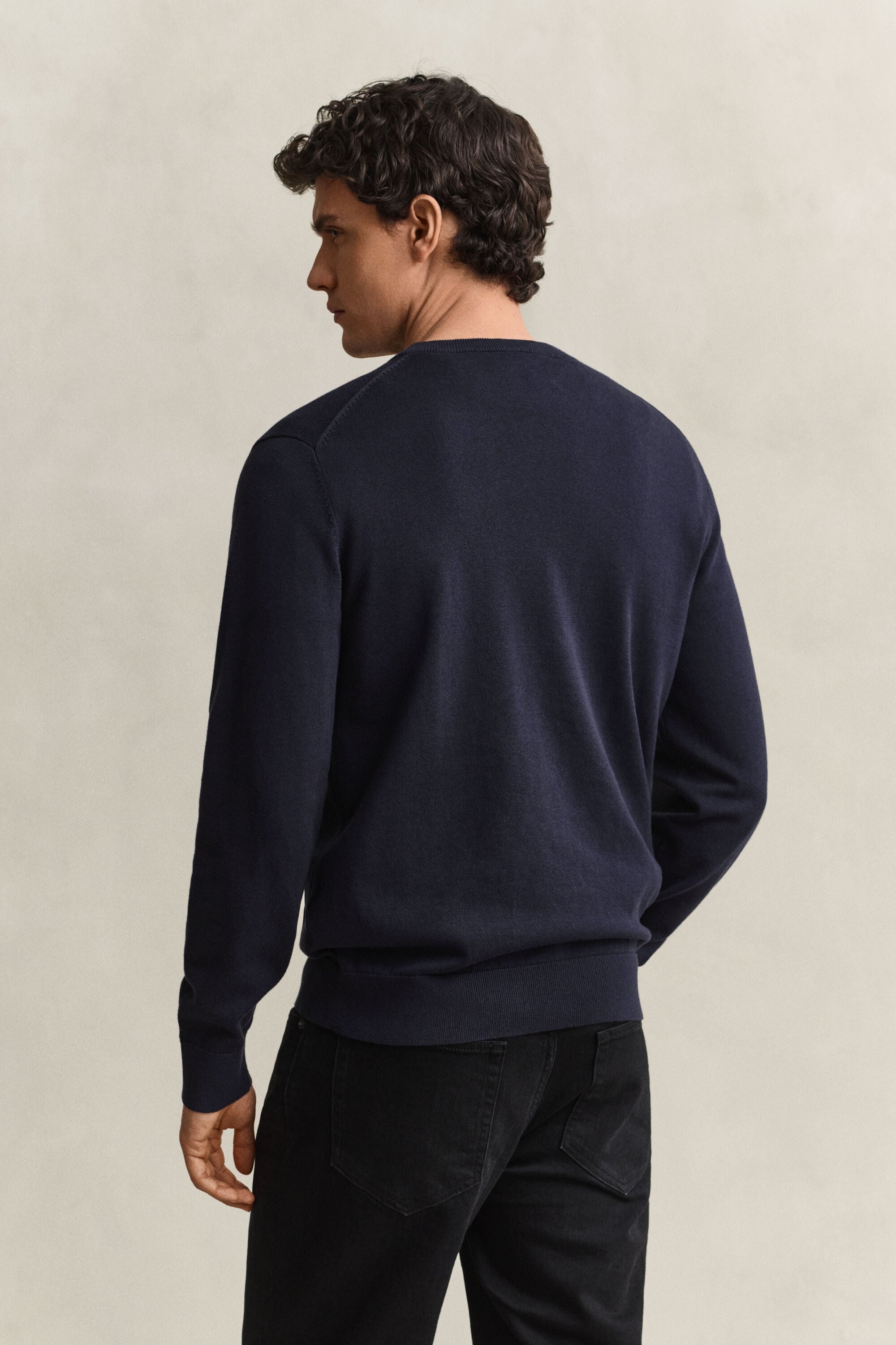 Pull col rond en coton