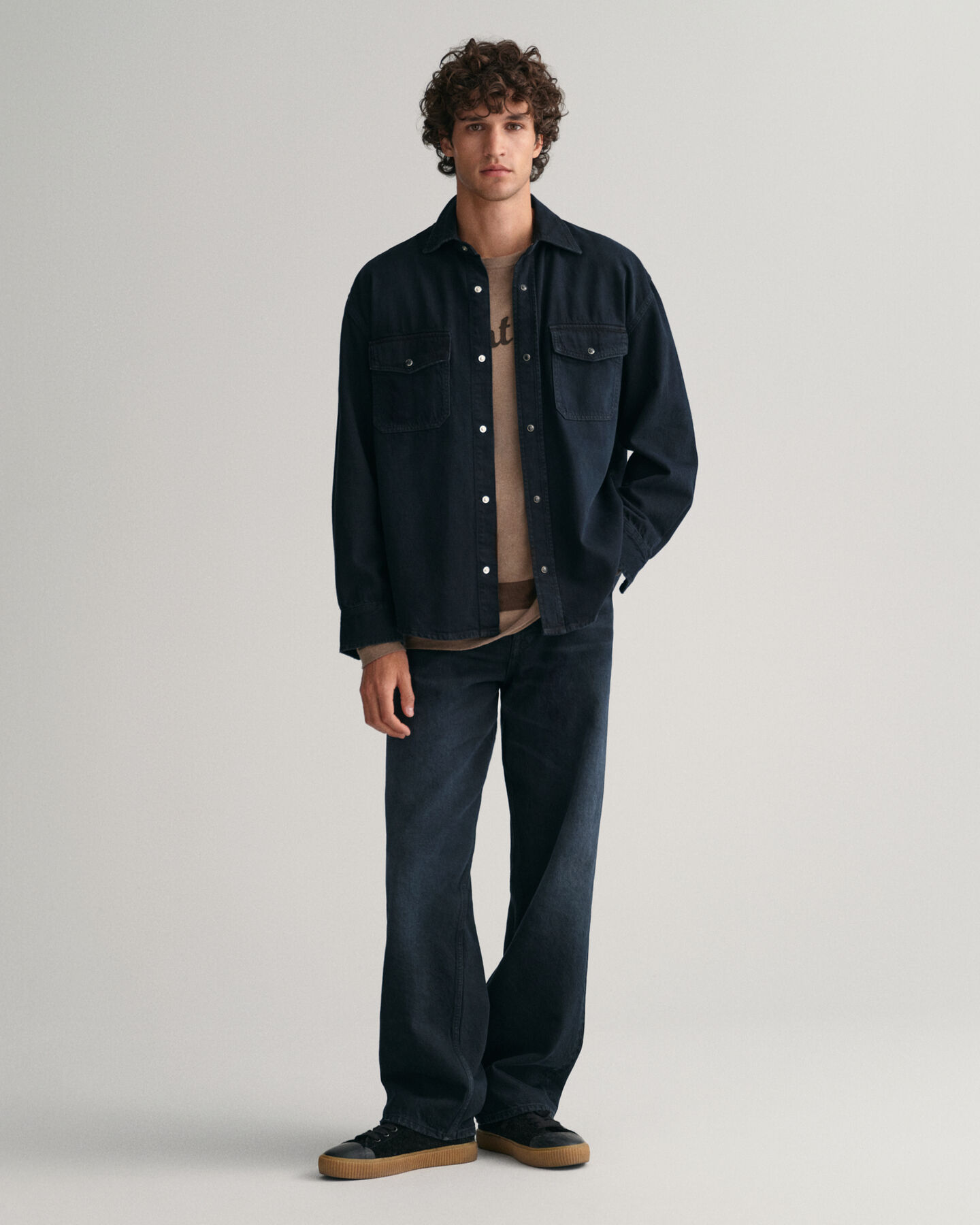 Oversized denim hemd