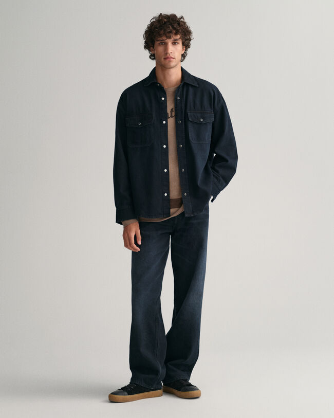 Oversized denim hemd