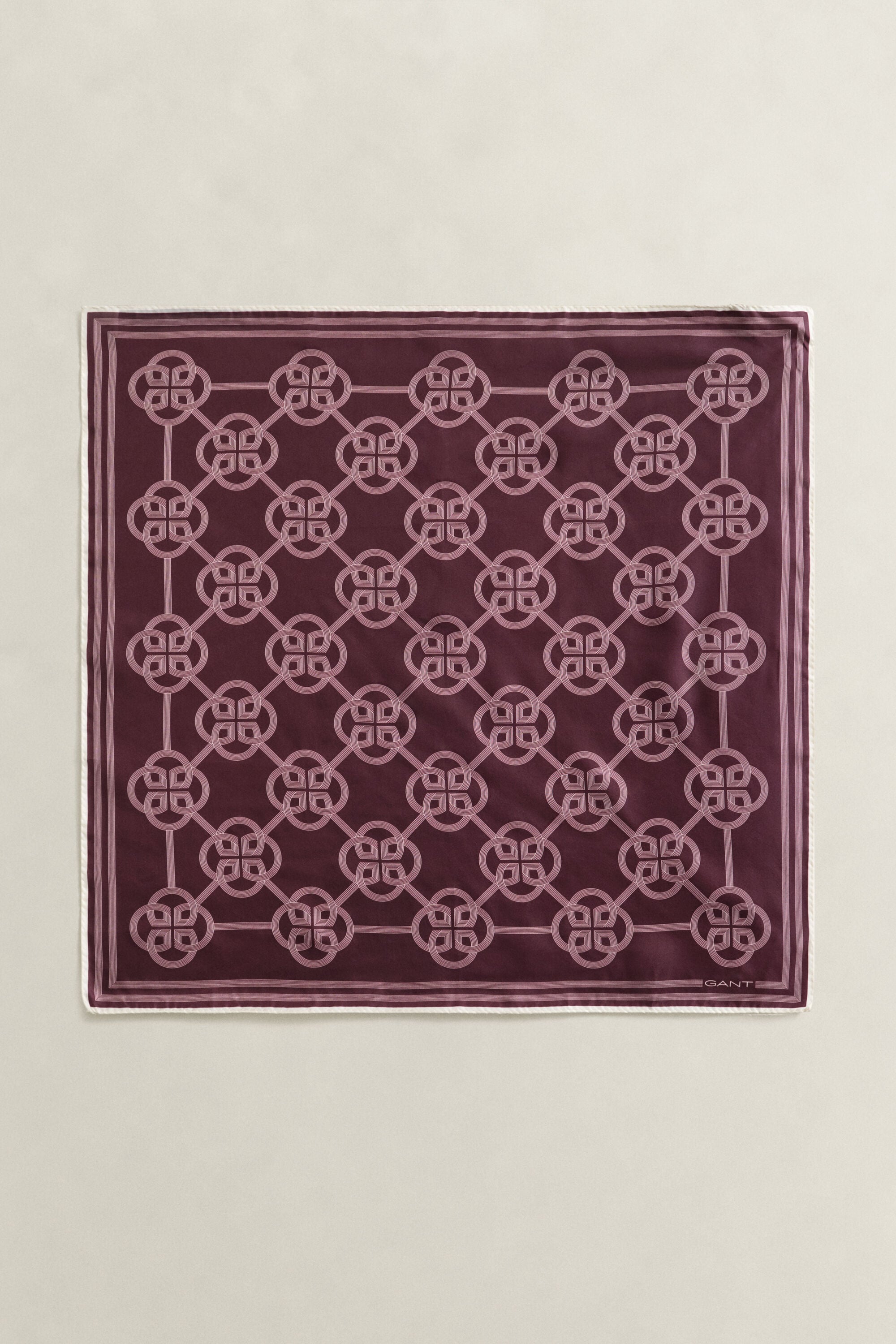Zijden sjaal met monogramprint
