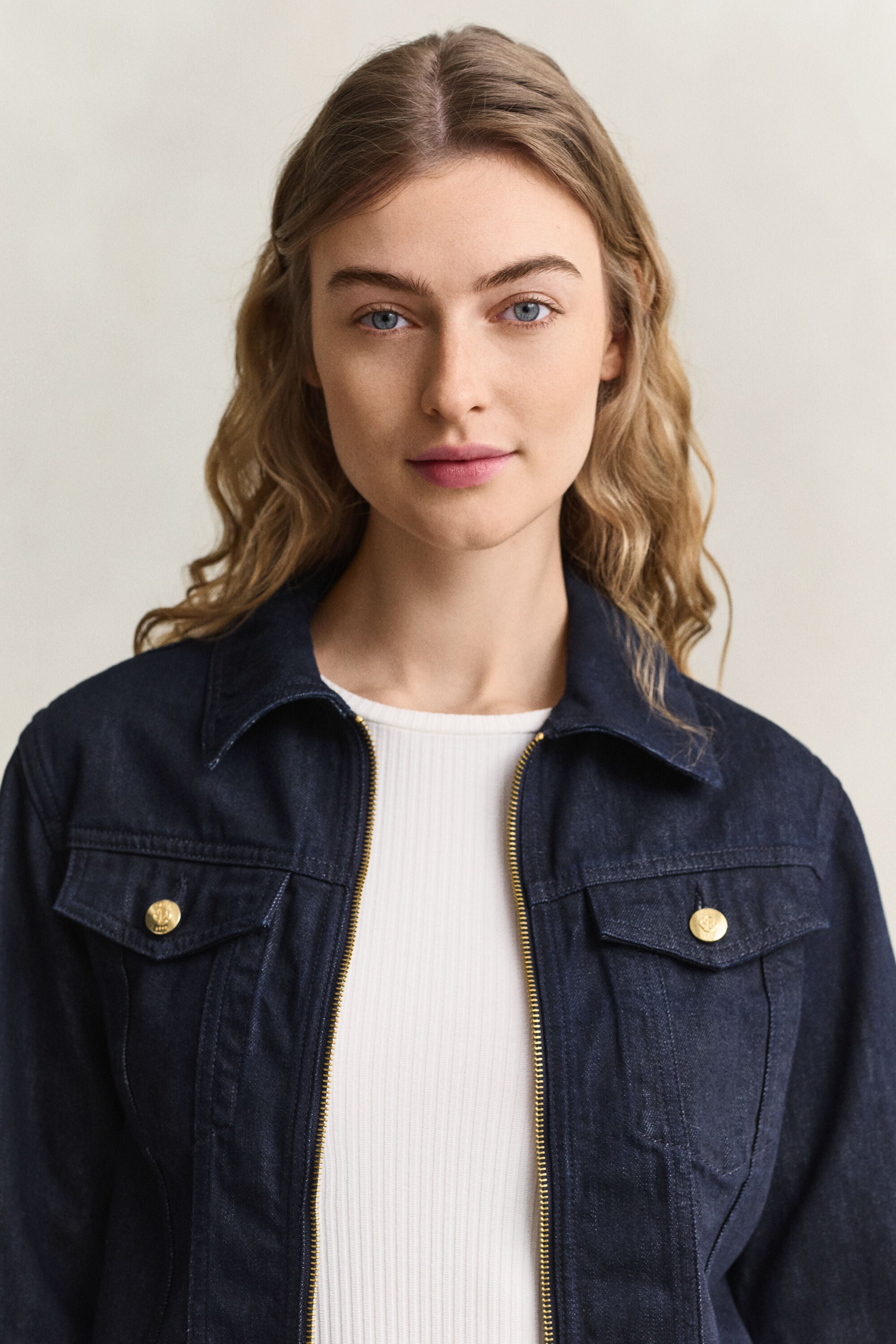 Veste en denim ajustée