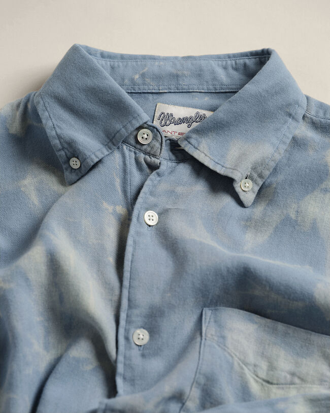 Chemise relaxed fit en coton et laine effet d&eacute;color&eacute; Wrangler x GANT